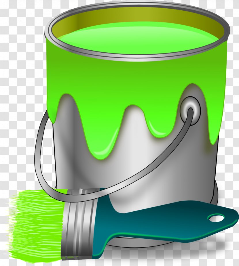 Painting Brush Bucket - Watercolor - Pots Transparent PNG