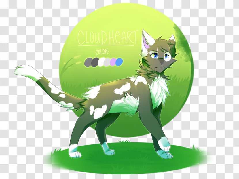 Whiskers Cat Illustration Fauna Cartoon - Green - Matcha Milk Transparent PNG
