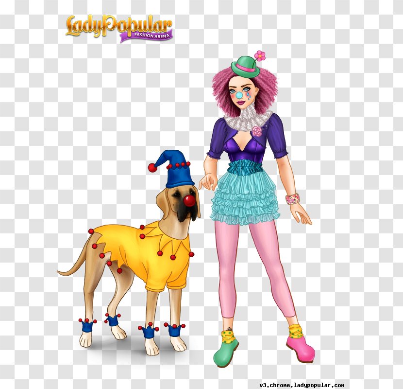 Lady Popular Doll Clown Figurine Cartoon - Shoe Transparent PNG