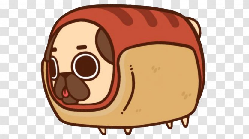 Doug The Pug Puppy Image Burrito - Silhouette - Cute Vs Sweatshirts Transparent PNG