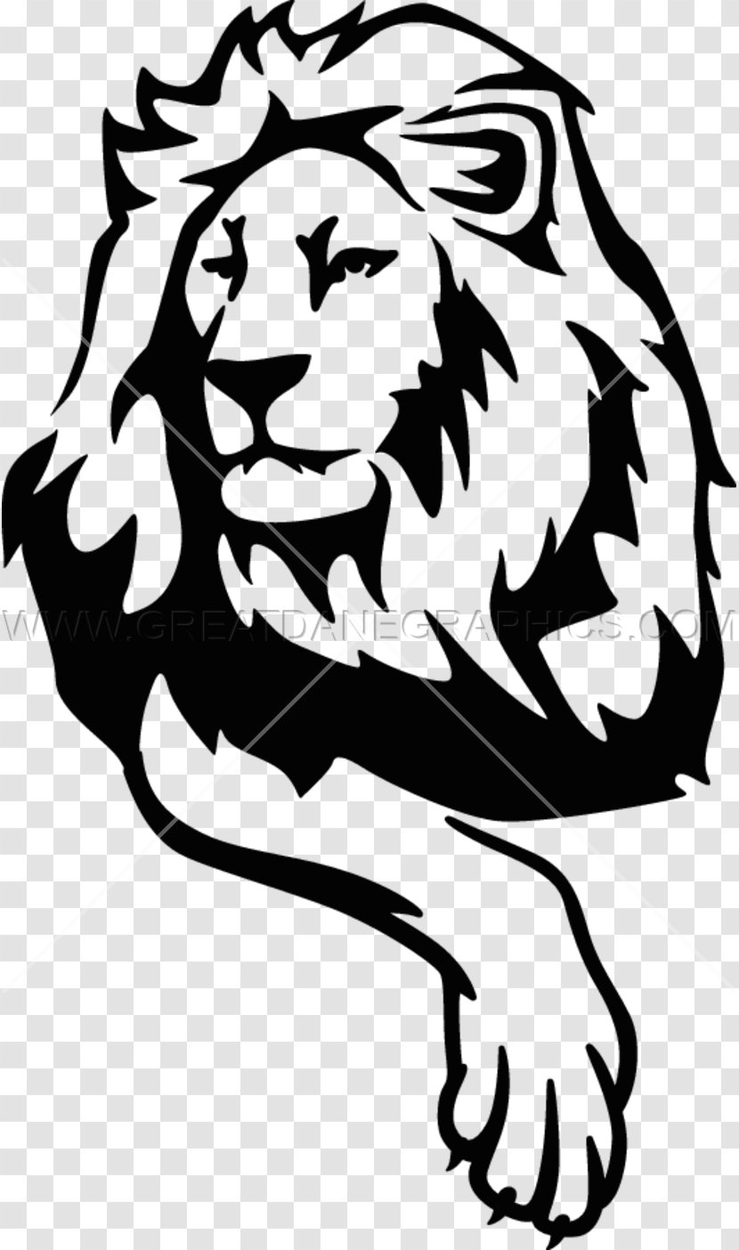 Lion Black And White Clip Art - Line - Lion's Clipart Transparent PNG