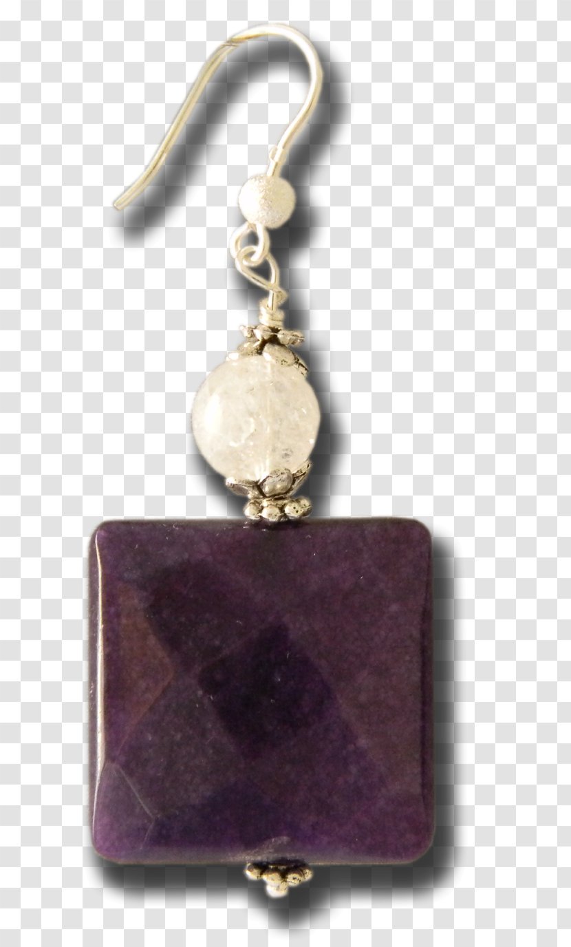 Earring Amethyst Jade Necklace Purple - Watercolor Transparent PNG