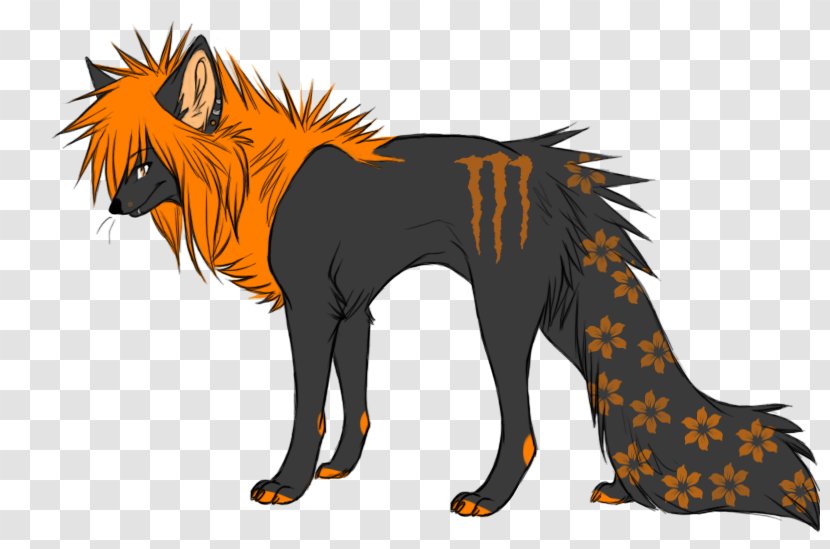 Red Fox Gray Wolf Drawing Clip Art - Pack - Monster Energy Drink Transparent PNG