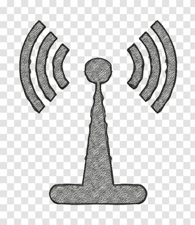 Wifi Signal Tower Icon Tools And Utensils - Silver - Metal Symbol Transparent PNG