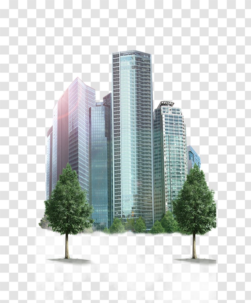 Skyscraper High-rise Building Architecture - Corporate Headquarters Transparent PNG