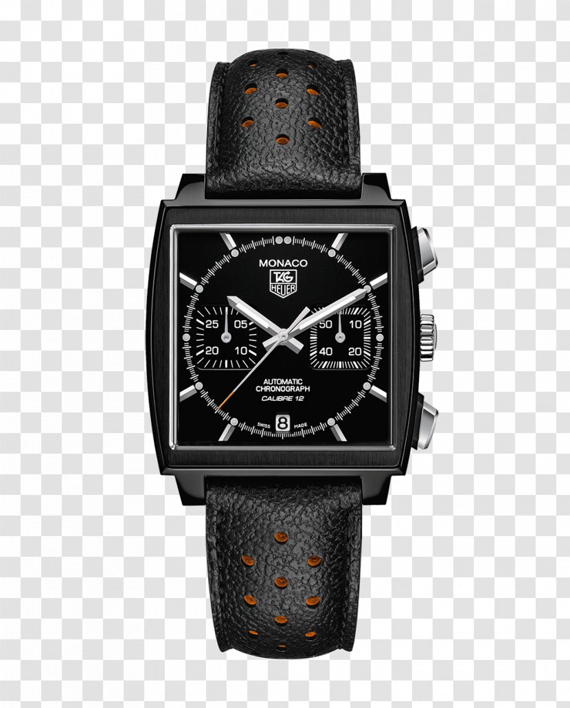 TAG Heuer Monaco Automatic Watch Chronograph - Tag Black Male Table Transparent PNG