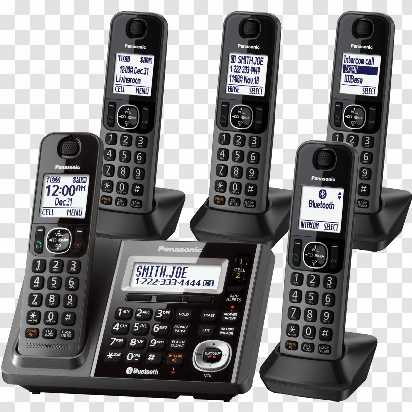 Feature Phone Cordless Telephone Answering Machines Digital Enhanced Telecommunications - Mobile Phones - Panasonic Transparent PNG