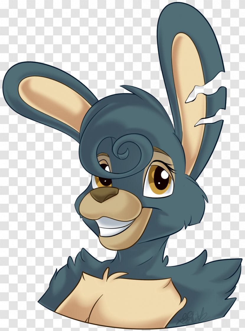 Hare Headgear Character Clip Art - Glitch Style Transparent PNG
