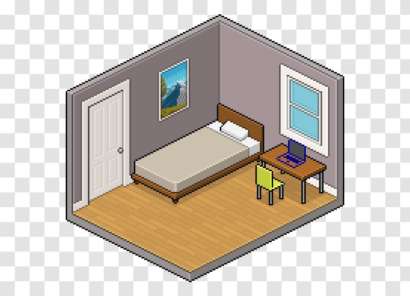 Interior Design Services Pixel Art Isometric Projection Drawing Room - Window - In Illustrator Transparent PNG