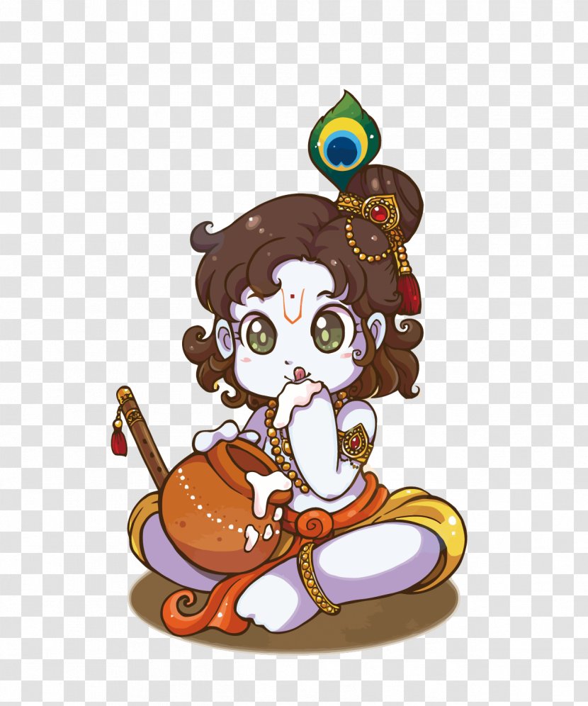 Krishna Janmashtami ISKCON Temple Bangalore Drawing Radha - Vector Cartoon India God Transparent PNG