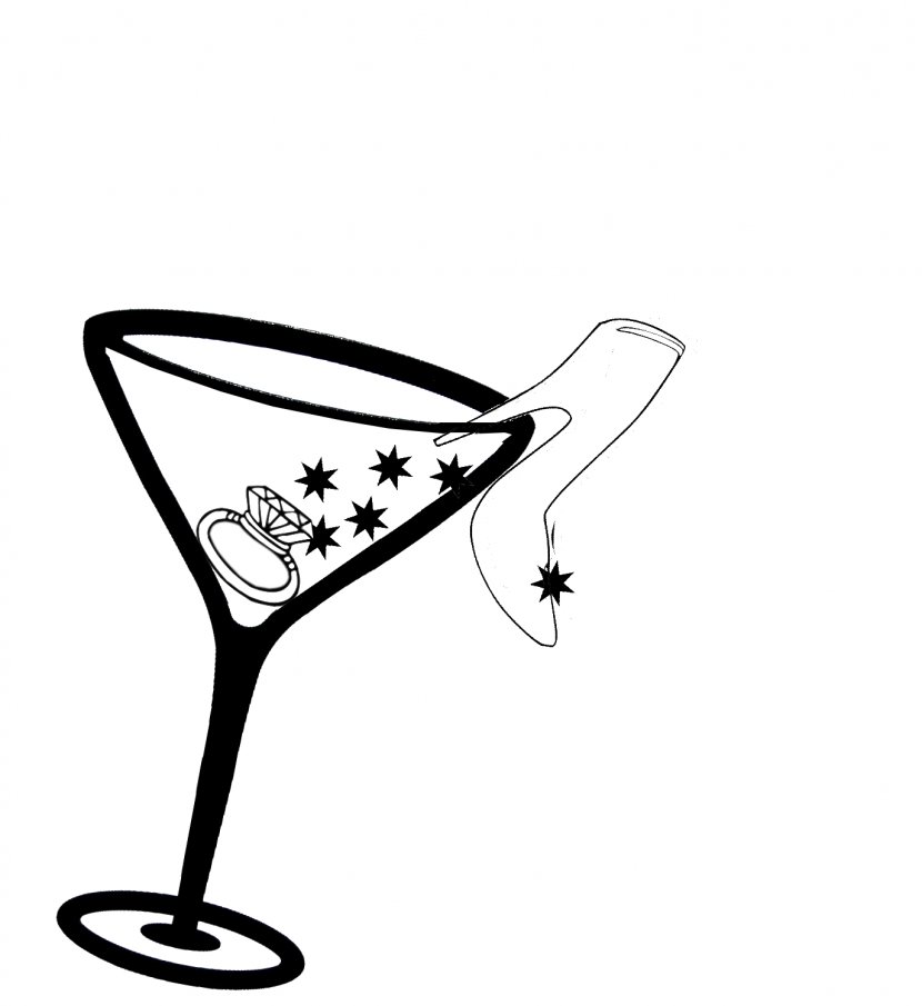 Bachelorette Party Bachelor Clip Art - Champagne Stemware - Clipart Transparent PNG