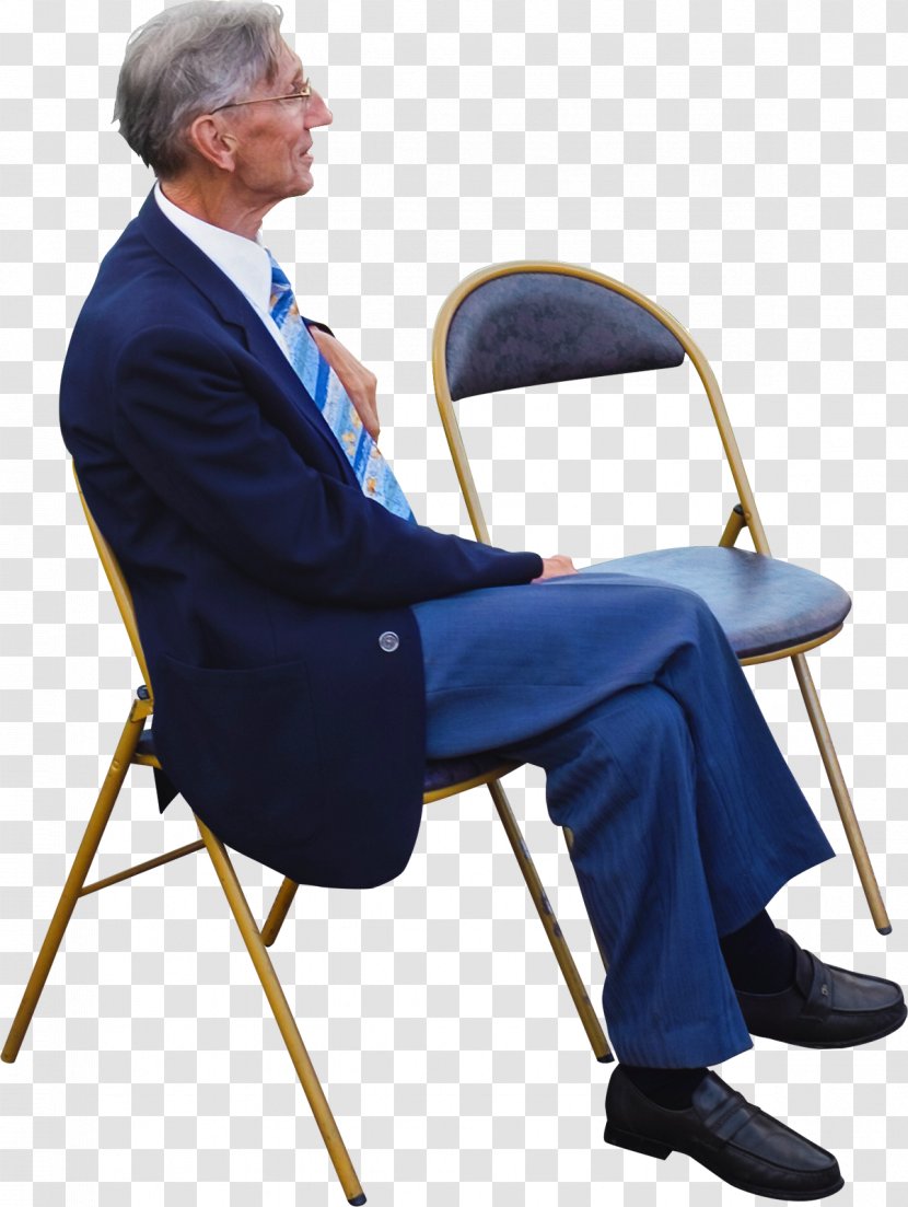 Sitting Old Age Manspreading - Furniture - Man Transparent PNG