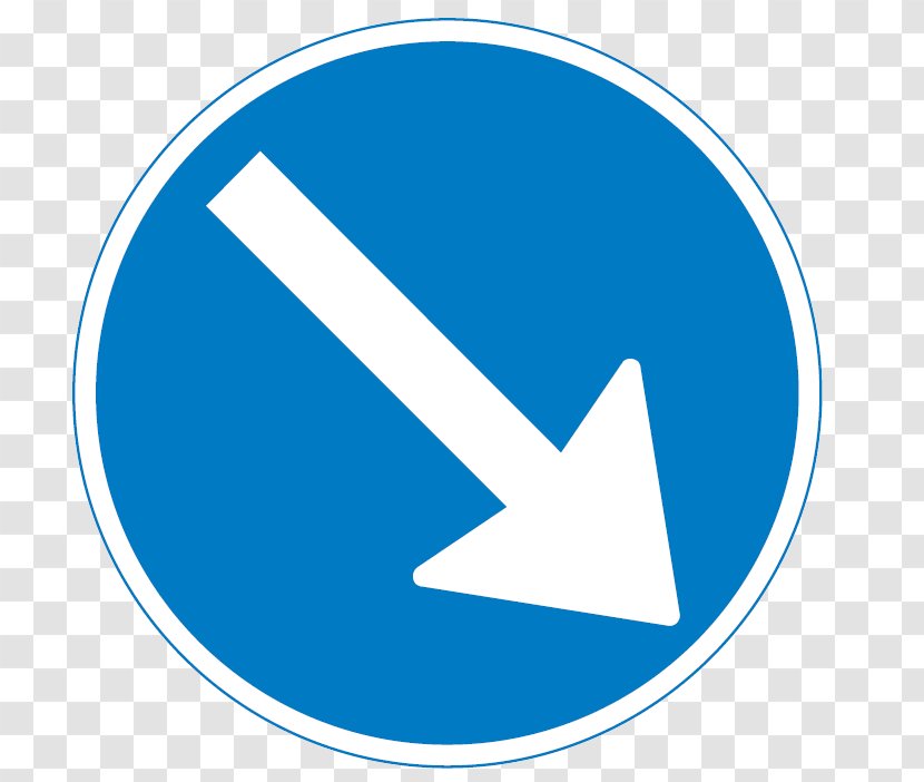 Traffic Sign Mandatory Arrow - Logo Transparent PNG