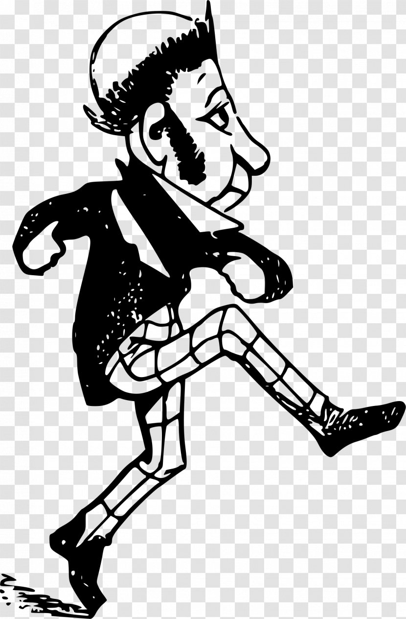 Black And White Man Drawing Clip Art - Cartoon Transparent PNG