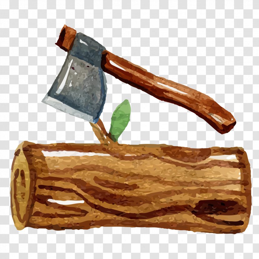 Wood - Material - Trees And Ax Vector Transparent PNG