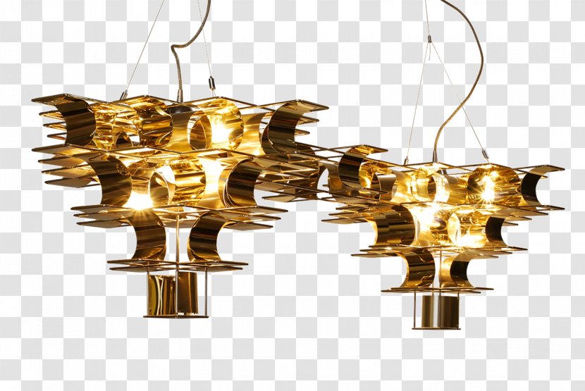 Chandelier Pendant Light Fixture - Brass Transparent PNG
