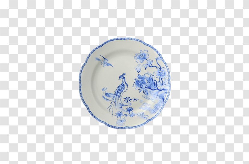 Plate Ceramic Blue And White Pottery Mottahedeh & Company Platter - Virginia Transparent PNG