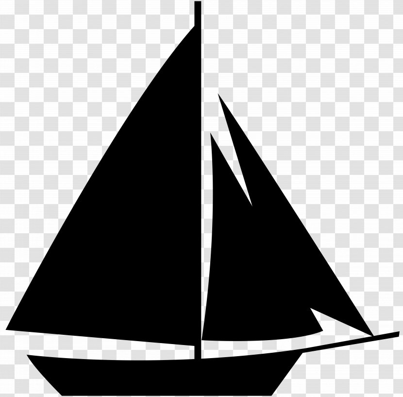 Sailboat Silhouette Clip Art - Vehicle - Scow Transparent PNG