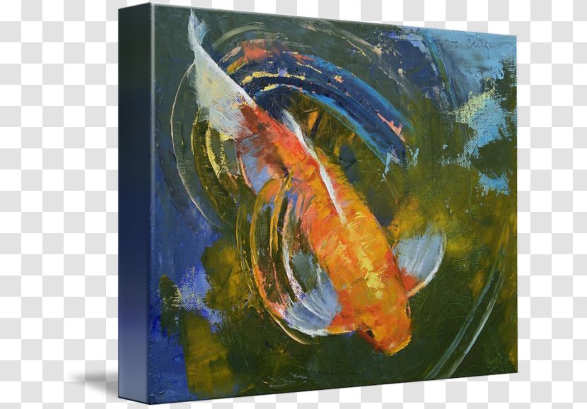Koi Watercolor Painting Oil - Ripples Transparent PNG