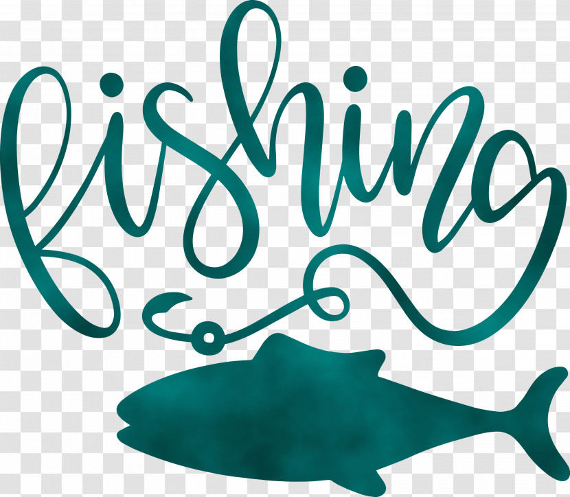 Logo Fishing Calligraphy Transparent PNG
