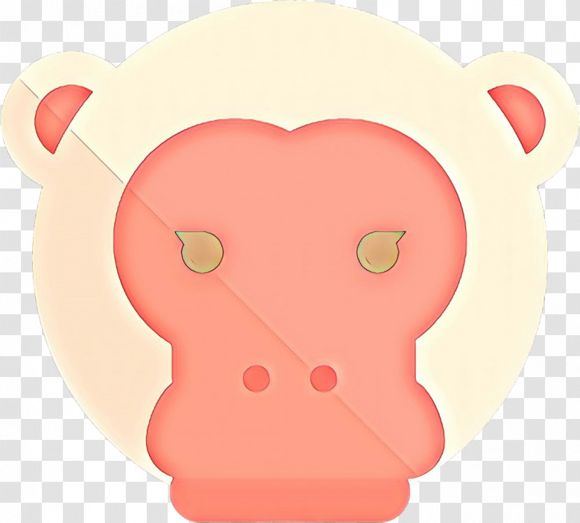 Pink Cartoon Nose Snout Heart Transparent PNG