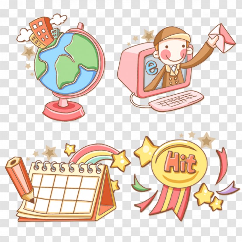 Cartoon Clip Art - Artwork - Learning Life Cute Icon Material Transparent PNG