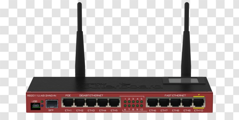 MikroTik RouterBOARD RB2011UiAS-2HnD-IN Ethernet - Mikrotik Routeros - Port Transparent PNG