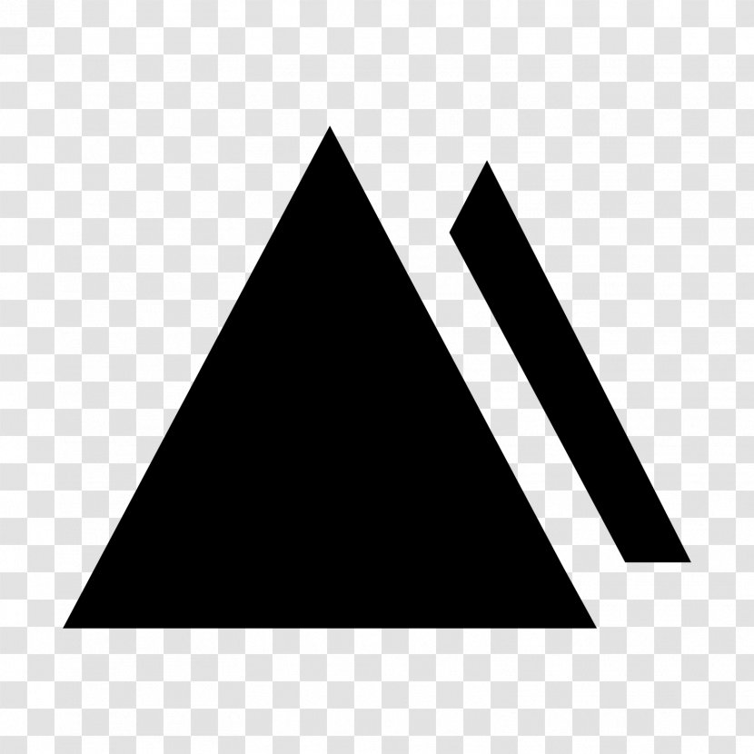 Triangle Black And White Line Monochrome - Pyramid Transparent PNG