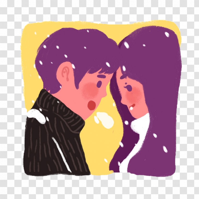 Winter Gratis Designer - Hug - A Pair Of Lovers In The Small Fortunate Transparent PNG