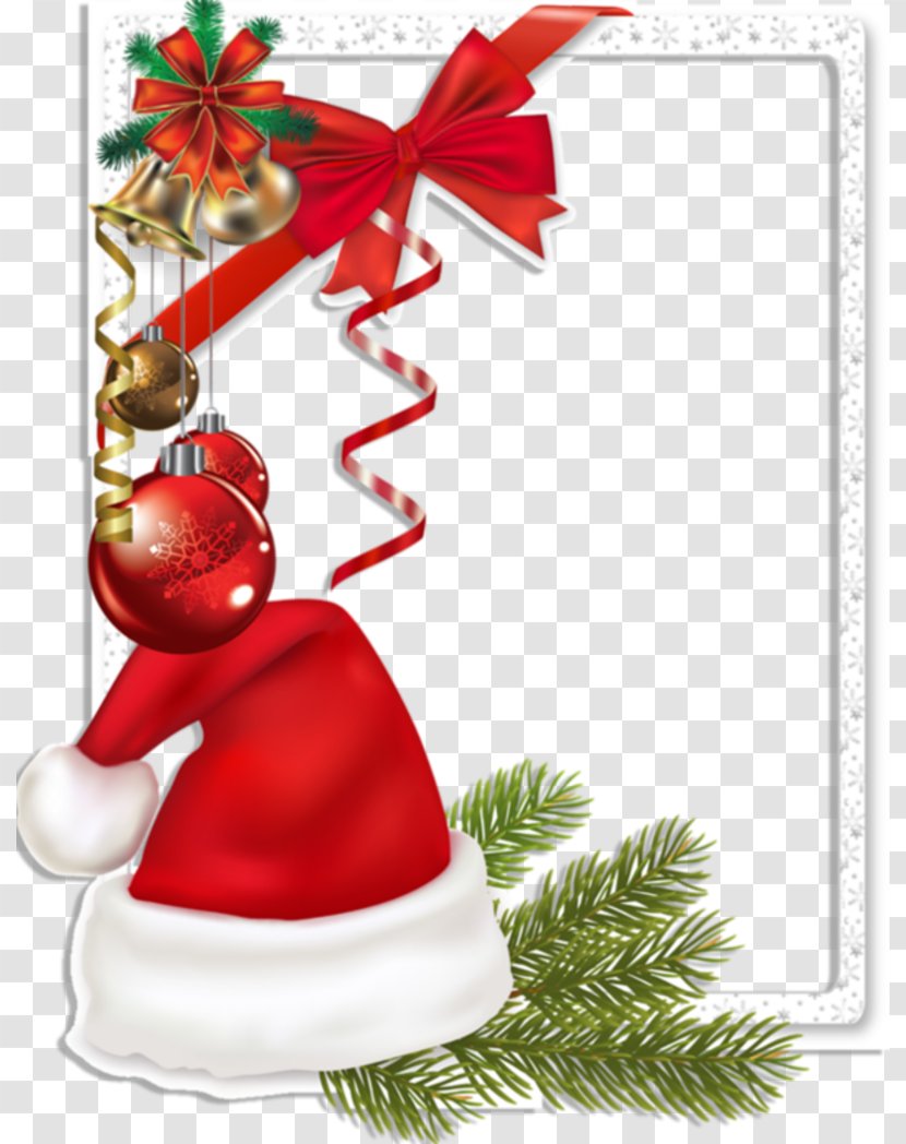 Christmas Tree Santa Claus Ornament Picture Frames - Decor - Pouring Transparent PNG