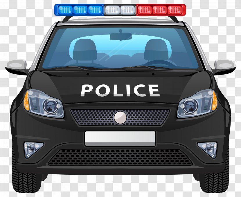Police Car Officer - Painted Black Transparent PNG