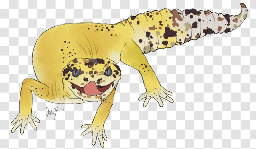 Gecko Lizard Amphibian Cartoon - Tail - Leopard Transparent PNG