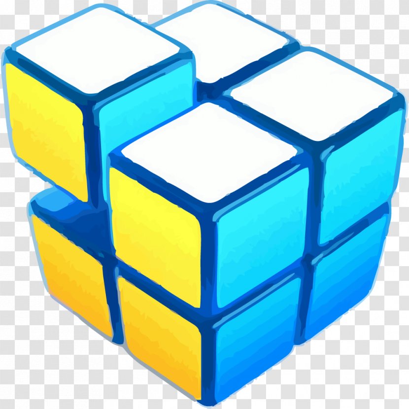 Rubiks Cube V-Cube 6 Puzzle Face - Blue Transparent PNG