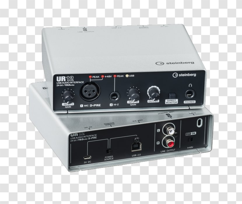 Microphone Digital Audio Steinberg Cubase Interface UR12 Incl. Software - Heart Transparent PNG