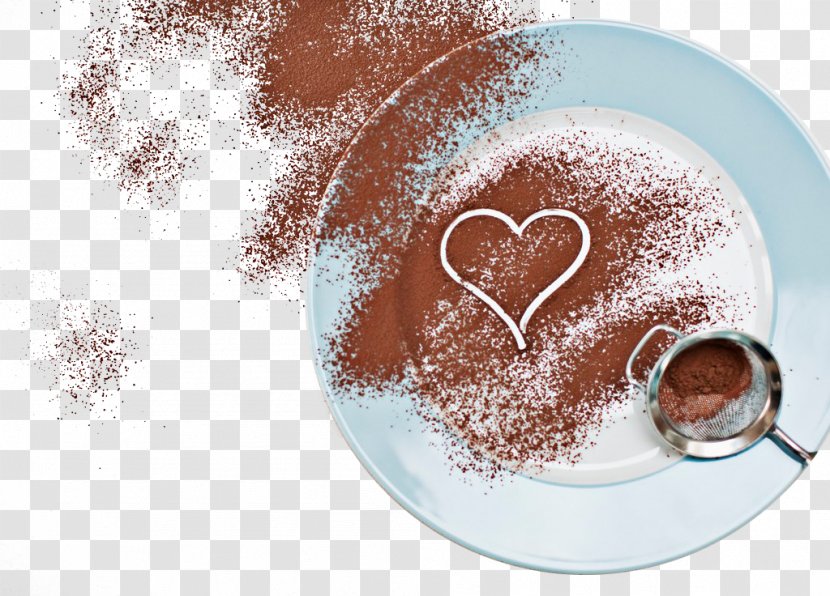Coffee Cocoa Solids Powder Bean Theobroma Cacao - Photography - Chocolate On The Plate Transparent PNG