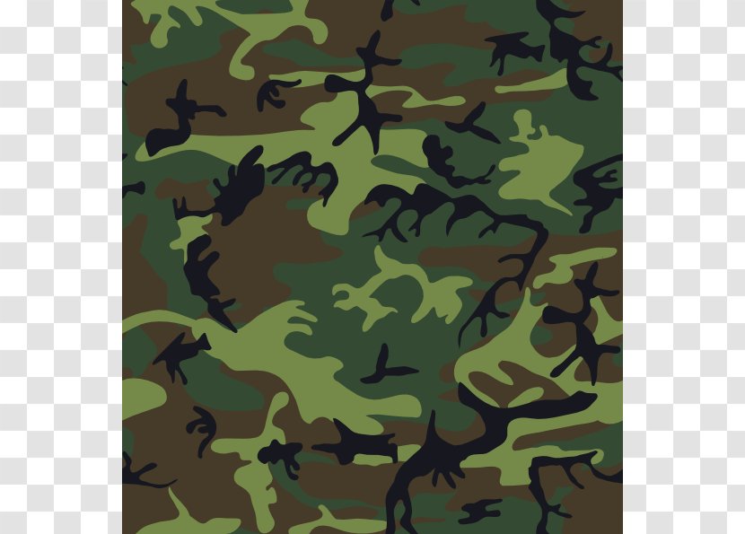 Military Camouflage Multi-scale Clip Art - Us Woodland - Camo Anniversary Cliparts Transparent PNG