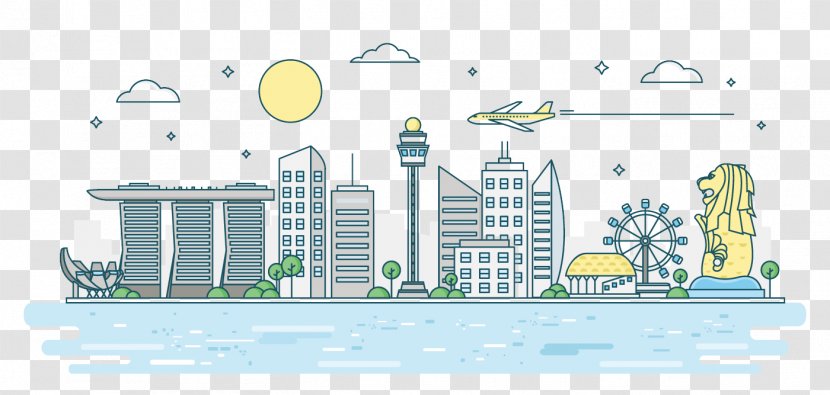 Singapore Euclidean Vector Skyline - Energy - Cityscape Transparent PNG