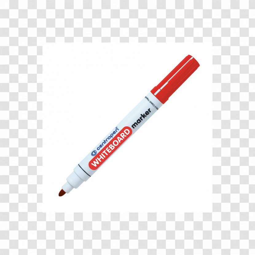 Marker Pen Permanent Dry-Erase Boards Red - Centropen Transparent PNG