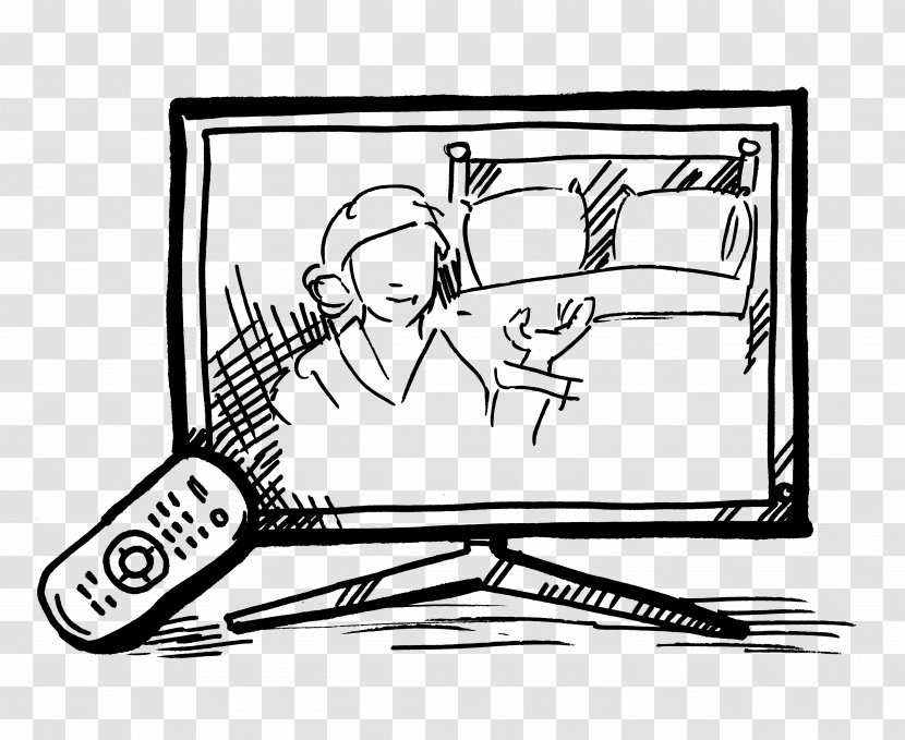 Television Drawing Monochrome - Shoe - Hand Transparent PNG