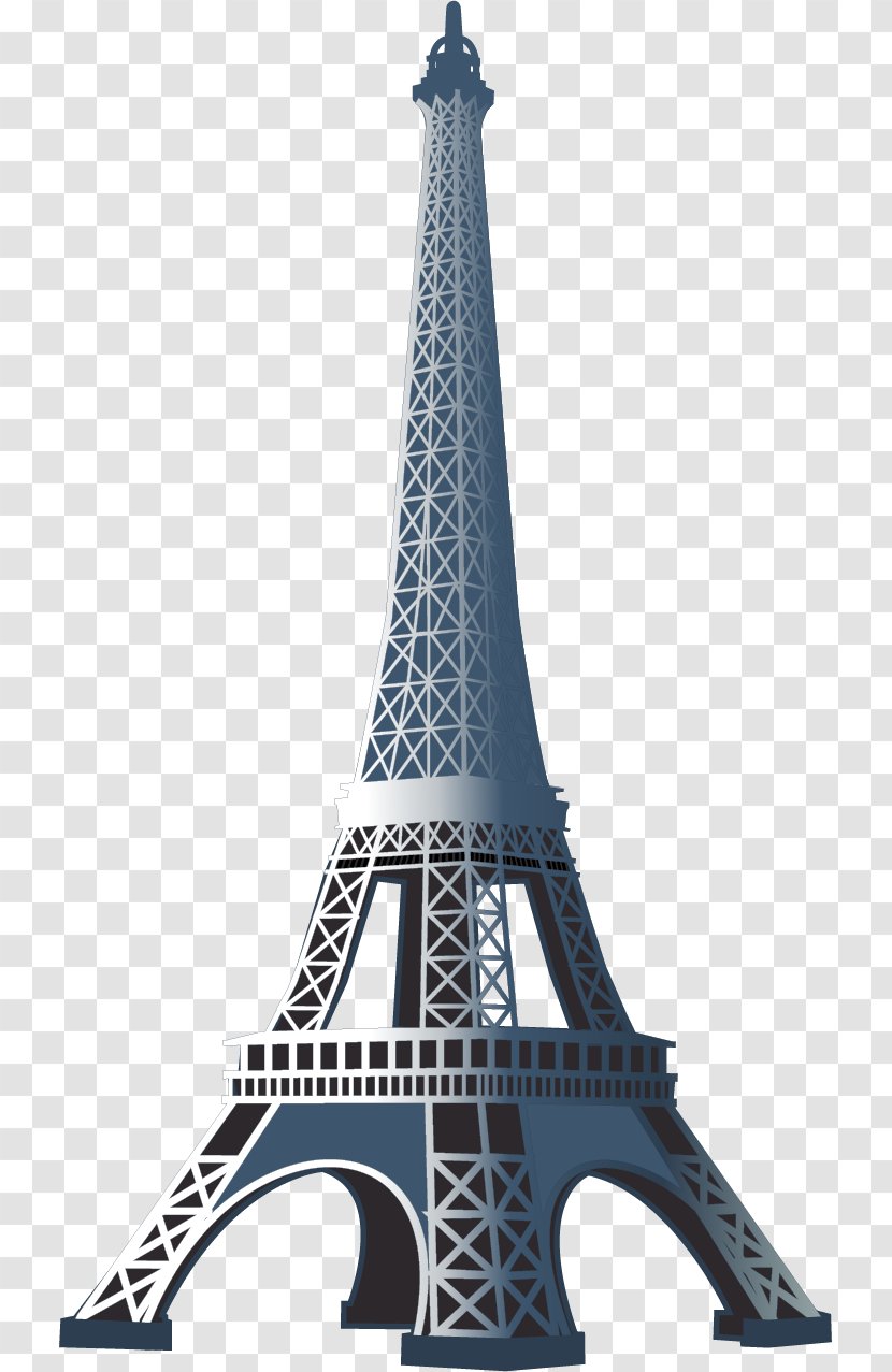 Eiffel Tower Drawing - Black And White - Vector Hand-drawn Transparent PNG