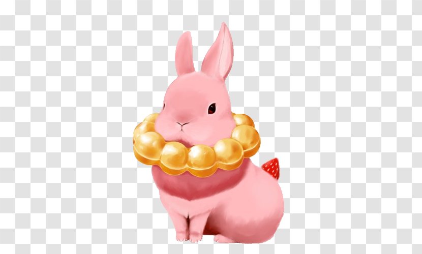 Easter Bunny Rabbit Food Pixiv Illustration - Drawing - Pink Transparent PNG