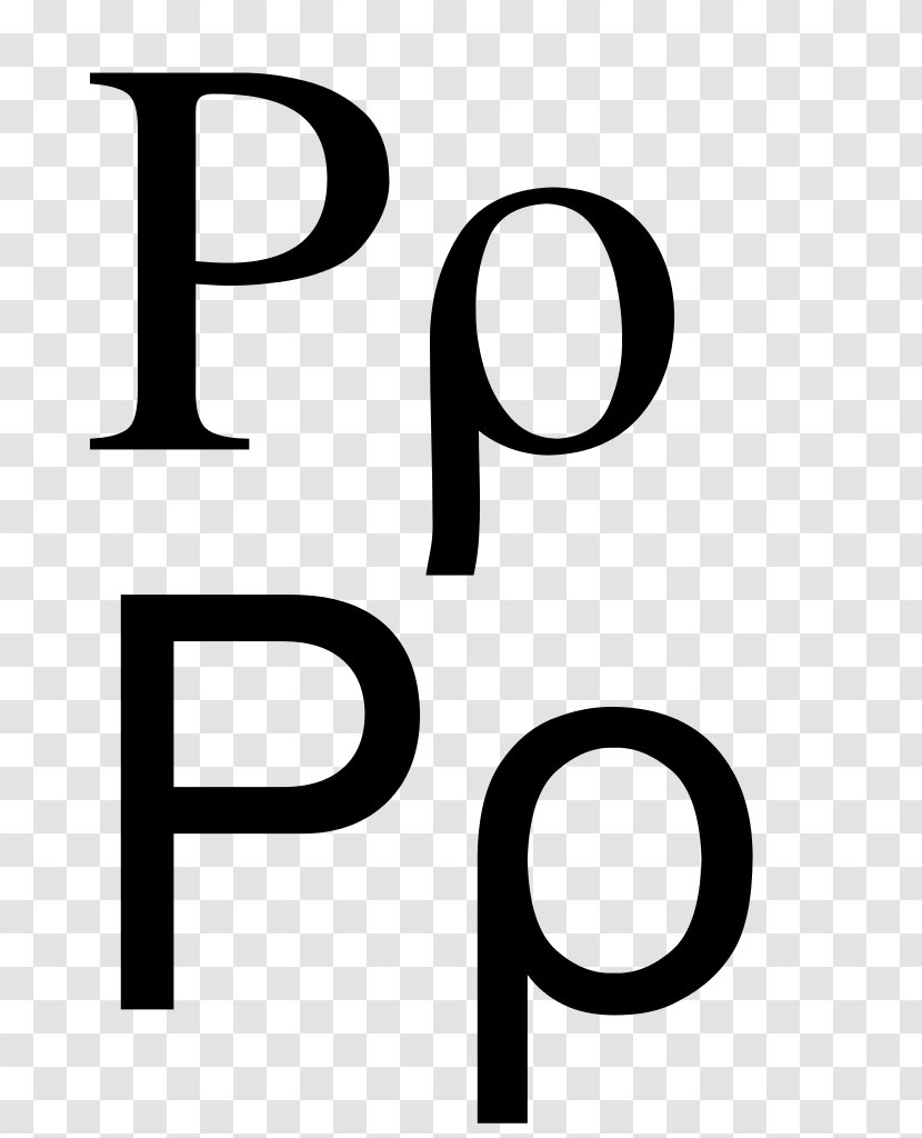 Rho Greek Alphabet Letter Symbol Koppa - Information - 26 English Letters Transparent PNG