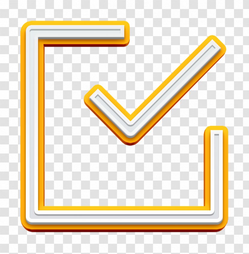 App Icon Check Essential - Symbol - Yellow Transparent PNG