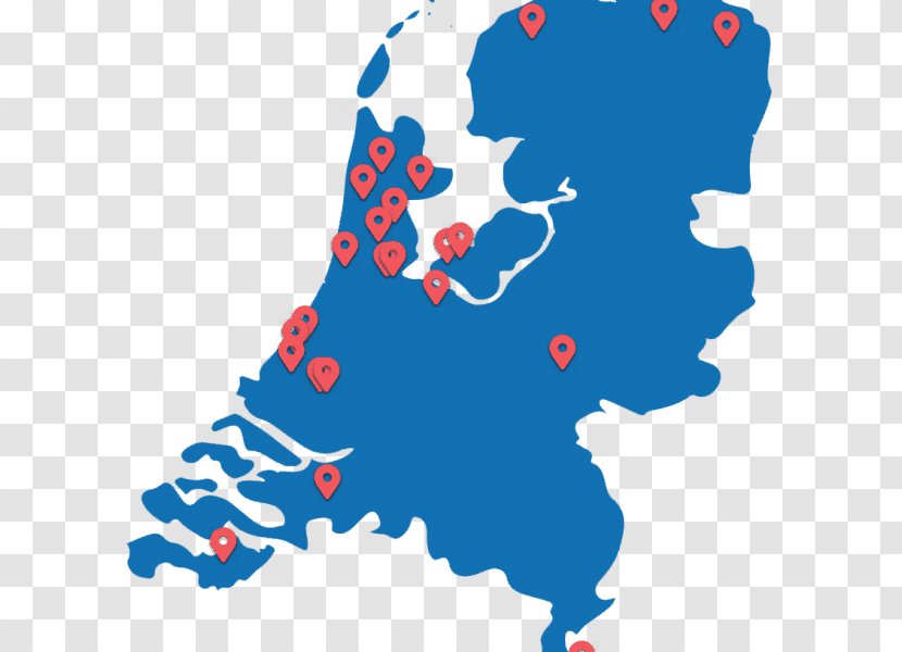 Netherlands Clip Art Image - Map - Outline Of The Transparent PNG