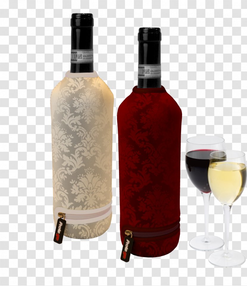 Liqueur Red Wine Glass Bottle - Distilled Beverage Transparent PNG