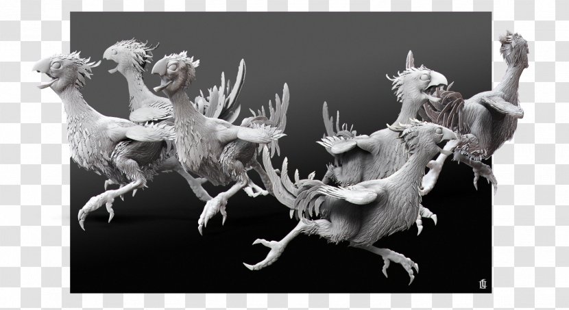 Sketchfab 3D Computer Graphics Chocobo Low Poly - Mythical Creature Transparent PNG