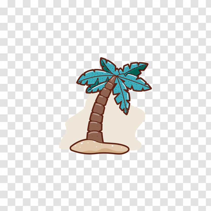 Beach Tourism Vecteur - Turquoise - Brown Coconut Tree Transparent PNG