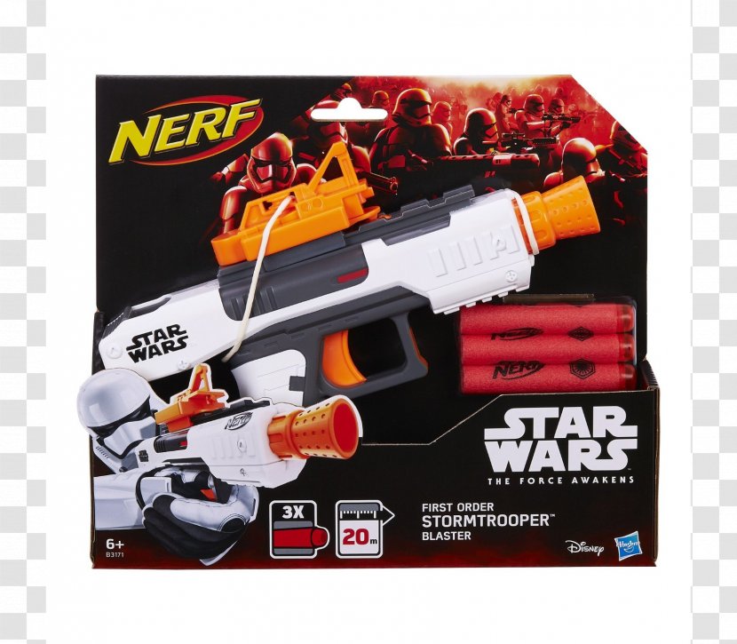 NERF Star Wars First Order Stormtrooper Deluxe Blaster - Gun Transparent PNG