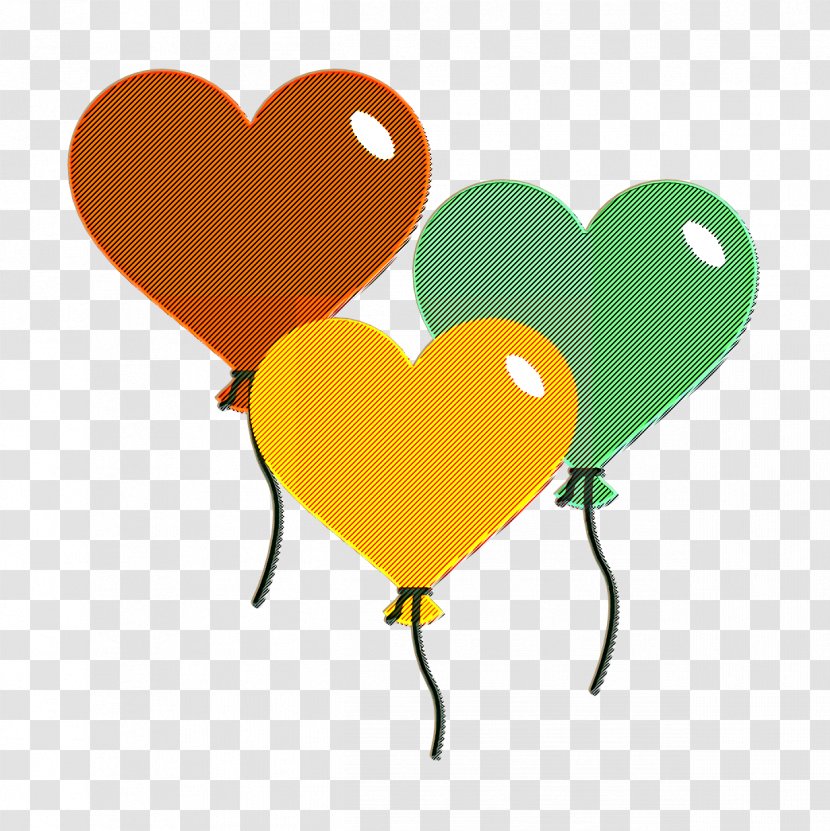 Love And Wedding Icon Balloons Heart - Yellow Transparent PNG