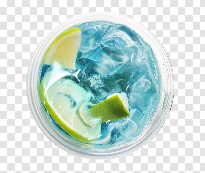 Cocktail Lemonade Lemon-lime Drink Water - Ice Cube - Lemon Blue Curacao Transparent PNG